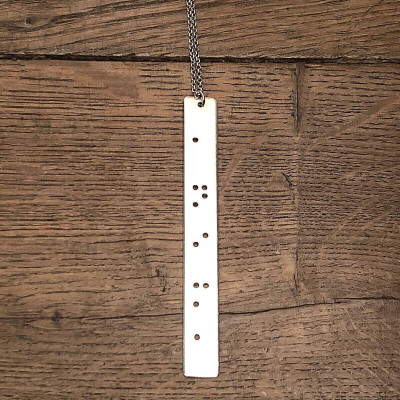 PERSONIFIZIERTEN Braille Halskette - Braille Halskette - Braille Schmuck - personifizierte Braille - Braille Geschenk - Inspirational Geschenk - Braille für ihre