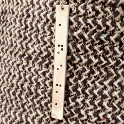 PERSONIFIZIERTEN Braille Halskette Braille Halskette Hand Stamped Schmuck Inspiration Braille Schmuck Pers 578028491