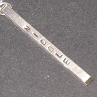 Personalizable handgestempelt Sterling Silver Bar auf Sterlingsilber Ketten Halskette