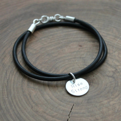 Personalisierte Halskette - Sterlingsilber und Leder Halsband - Herren Halskette - Frauen Halsband - Leder Verpackungs Armband Choker Koko Halskette