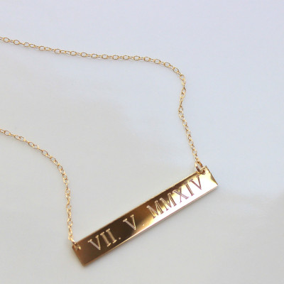 Personalisierte Goldbarren Halskette Mütter Halskette Namenskette Gravierte NecklaceEngravable NecklaceSterling Silver Bar Halskette