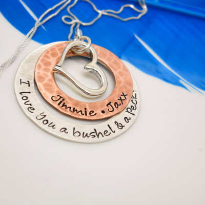 Personalisierte Herz Halskette - personifizierte Familien Halskette - personifizierte Mütter Halskette mit Kindern Namen - Valentinstag Geschenk für Mamma