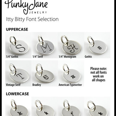 Personalisierte Anfangshalskette Itty Bitty Trio Hand gestempelt und personalisierte Sterling Silber Halskette
