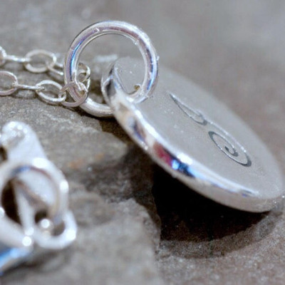 Personalisierte Anfangshalskette in Sterlingsilber - Anfängliche Halskette - Monogramm Halskette - Charme Halskette - Initial Anhänger - Geschenke für Mütter