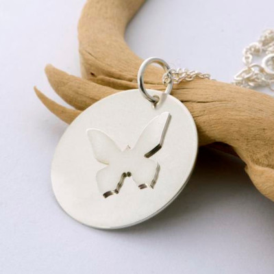 Personalisierte Memorial Schmetterling Gewohnheit gravierte Halskette - Sterling Silber handgemachte Schmuck - Sympathie - Geschenk - Baby - Kind Verlust - Verlust von geliebt einer