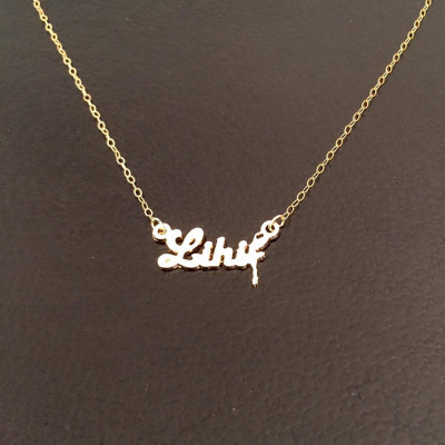 Personalisierte Namenskette - Tänzer Halskette - Gold Namensschild - personalisiert - Tochter Geschenk - Tween Mädchen - Geschenk für Mädchen. Geschenk für sie - 