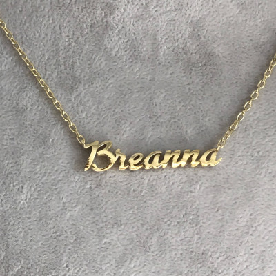 Personalisierte Namenskette - Tiny Namenskette - Geschenk für sie - Dainty Namenskette - Brautjungfern Geschenk - Amuletten - Kinder Namenskette