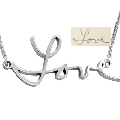 Personalisierte Halskette: Kundenspezifische Handschrift Halskette für Mutter Schmuck - kundenspezifisches Geschenk für ihren Geburtstag Valentinstag Geschenk für Mom Anniversary