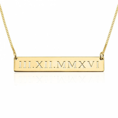 Personalisierte römische Ziffer Halskette aufgenommen Halskette Personalisierte Ziffern Schmuck personalisierte Datum Ne 560072532
