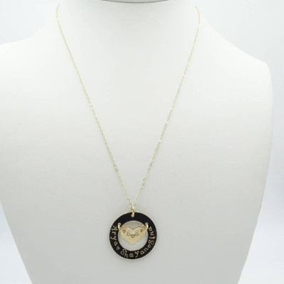 Personalisierte Familie Halskette eigene Kette für Mamma personifizierte Halskette Personalisierte Kindernamen Halskette Gold Herz Halskette