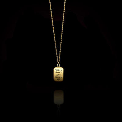 Personalisierte Goldkette - individuell gestaltete Hundemarke Halskette - Monogramm Halskette - Geschenk für Männer - Gravierte Disc Halskette - Dad Halskette - Namenshalskette.