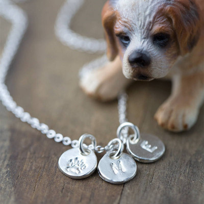 Haustier Halskette Personalisierte | Hund Geschenke für Eigentümer | Tatzen Druck Name Schmuck | Custom Hand Stamped Schmuck | Pet Gift