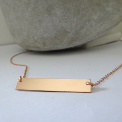 Rose Gold Bar Halskette - Monogramm Halskette - nennen Amuletten - römische Ziffer Halskette - Anfängliche Halskette - Ihre Namenskette