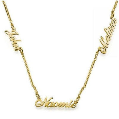 VERKAUF - Alle 3 Name Halskette Gold oder Silber Sie können wählen Alle 3 Name - den Sie wünschen - personalisierter name - personifizierte Brautjungfer Geschenk - Schmuck