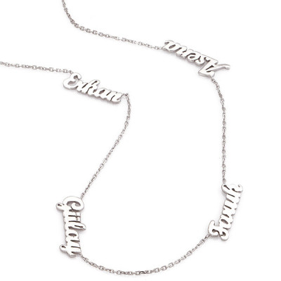VERKAUF - Alle 4 Name Halskette Gold oder Silber Sie können wählen Personalisierte Brautjungfer Geschenk - Schmuck - Gold Personalisierte Namenskette