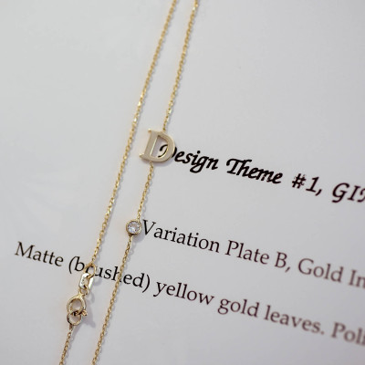 Sideways Erste Halskette mit Tiny Diamanten | Anfängliche birthstone Halskette | Personalisierte Halskette | Bridesmaid Geschenk | Geburtsstein Sideways