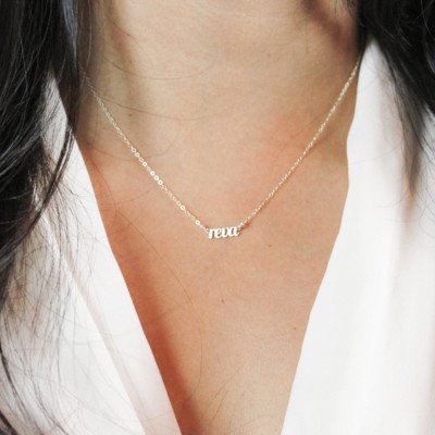 Silber Namenskette - Namensschild - Tiny Namenskette - Namenskette - Customized Halskette - Personalisierte Schmuck