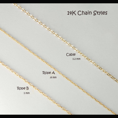 Platz Goldhalsketten 7 mm 14K Solid Gold Halskette Personalisierte Goldhalskette Dainty Gold Initial Halskette