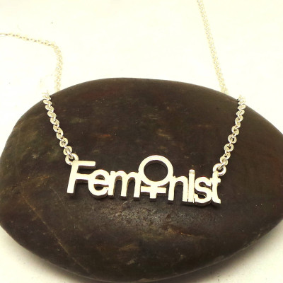 Sterling Silber Feminist HalsketteChoker Feministische Schmuck - Unterstützung Stolz Frauen Gleichheit Halskette - Venus - Feminism - lgbt - Lesben - Homosexuell