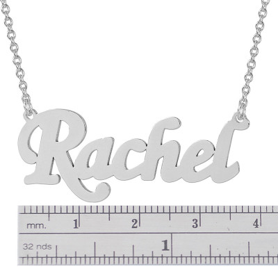 Sterling Silber Personalisierte Namenskette - Laser Gravur Script Schrift | Schmuck