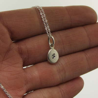Sterling Silber Monogramm Halskette Geschenk für Mädchen - Personalisierte Schmuck Geschenk für Ihre - Handwritten Schrift Anhänger Halskette