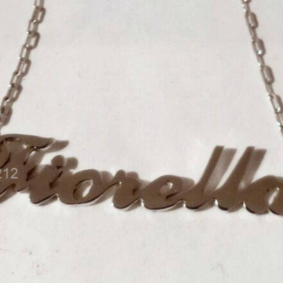 Sterling Silber - Art Name Halskette - personalisiert - persönlich - gewohnheit - Namenskette - personifizierte irgendein Name - Namenskette - Halskette Initial