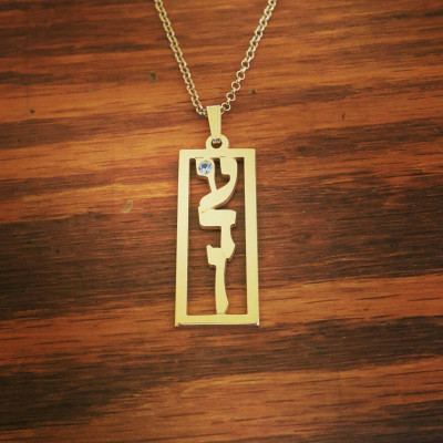 18k Gold überzogen Hebrew Halskette Hebräischen Namen Chain Gold Bat Mitzvah Geschenk Halskette Geburtsstein Hebräisch Halskette Geschenk von Jerusalem Israel