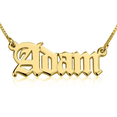 24k Gold überzogenes Personalisierte Adam Halskette