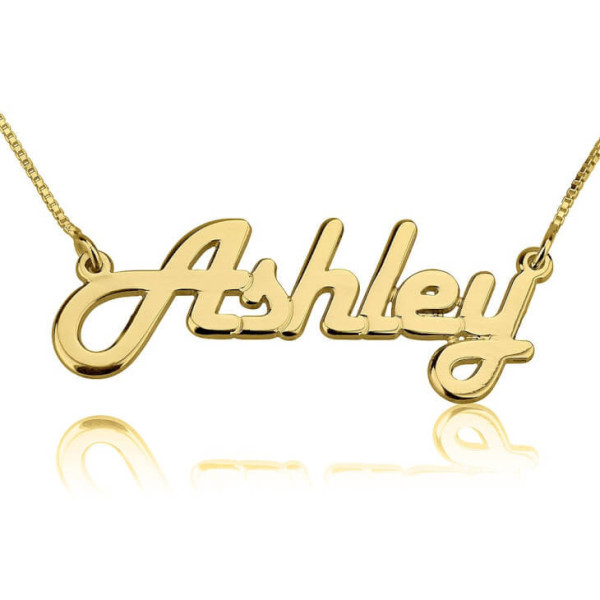 24k Gold überzogenes Personalized Ashley Halskette