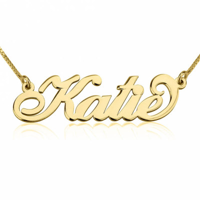 24k Gold überzogenes Personalisierte Katie Halskette