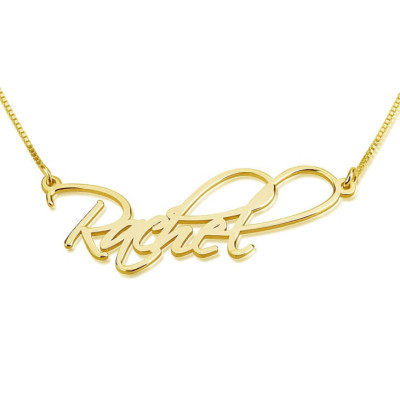24k Gold überzogenes Personalisierte Rachel Halskette
