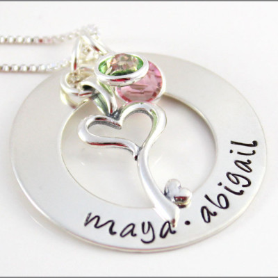 Schöne Geschenke für Ehefrau | Personalisierte Mom Halskette - Weihnachtsgeschenke für sie - Silber Namenskette - das perfekte Geschenk für Ihre