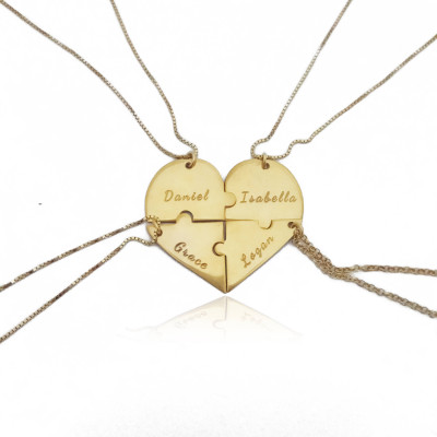Beste Freunde Halskette für 4 Freundschaft Halskette 4 Stück Herz Halskette Herz Puzzle Halskette
