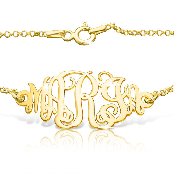 Beyonce inspiriert Goldmonogramm Armband Goldmonogramm Ankle Armband Name Armband Beyonce Goldarmband alles Gute zum Geburtstag Geschenke für Geburtstage