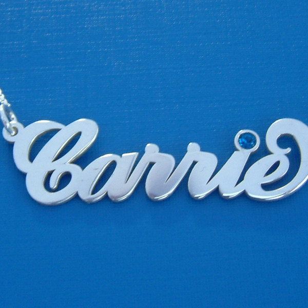 Carrie Halskette Carrie Bradshaw Namenskette Carrie Namenskette Mon Collier Prénom Collier Avec Prenom Namenskette Silber Namens Charm