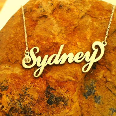 Christmas Sale! 18k Gold Namenskette Signature NecklaceGold Sydney Namenskette 14 ct Gold überzogene handgemachte Namenskette