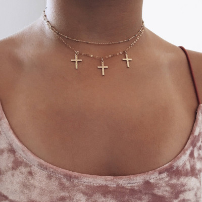 Kreuz Halskette - Dainty goldene Halskette - einfache Halskette - 14k GF Halskette - Religiöse Halskette - Goldschmuck