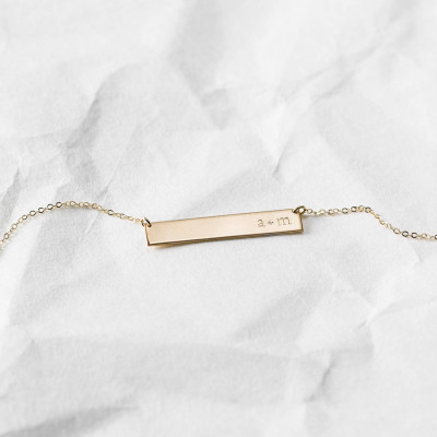 Custom Name Geschenk für sie - Personalisierte Bar Halskette - handgemachtes Geschenk - Frau Schmuck Geschenk - Goldbarren Halskette - Layered und Lange LN155_32