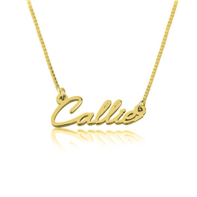 Dainty Namenskette 24k Gold Plating Name Halskette personalisierte Namen Schmuck Weihnachtsgeschenk