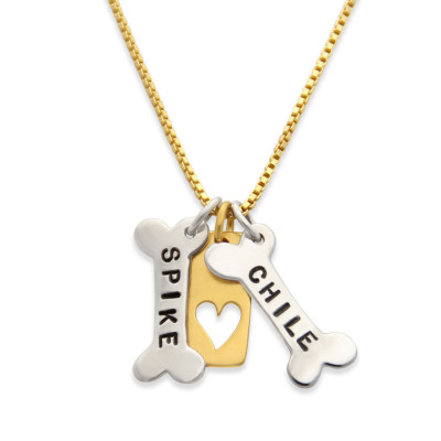 Hundeknochen Schmuck individuelle Hundeknochen Halskette mit personalisierten Hundeknochen Reize. Geschenk für Hundeliebhaber. Hand Stamped Halskette von jenny vorhanden.
