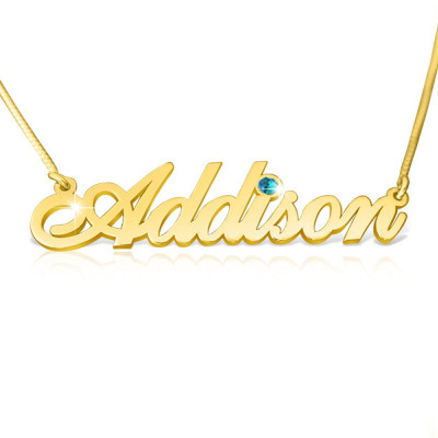 Gold Namenskette reale Gold Namenskette mit Namen und Addison Halskette besonderes Geschenk für Geburtstag Goldkette mit Namen Namme ketting