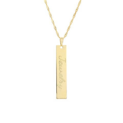 Gold Namenskette Personalisierte Halskette Bar Halskette Personalisierte Personalisierte Schmuck Personalisierte Geschenke Gravierte Halskette