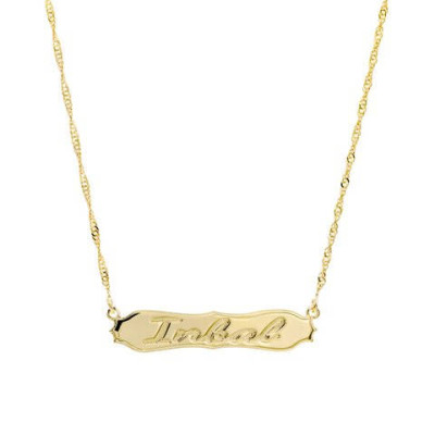 Gold Namenskette Personalisierte Halskette Personalisierte Bar Halskette Personifizierte Schmuck Pers 567967906