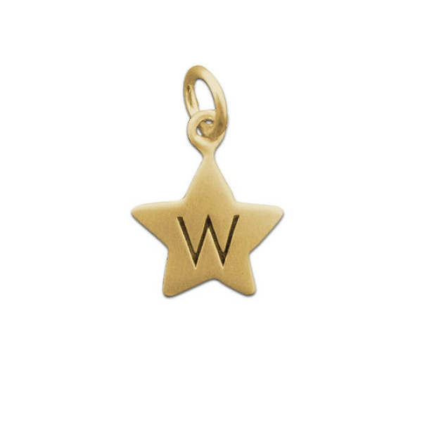 Gold Star Initial Charm
