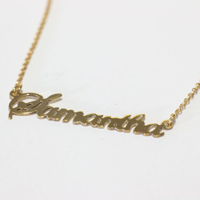 Vergoldete carrie Namenskette Carrie Bradshaw Halskette mit dem Namen meinen Namen auf Halskette