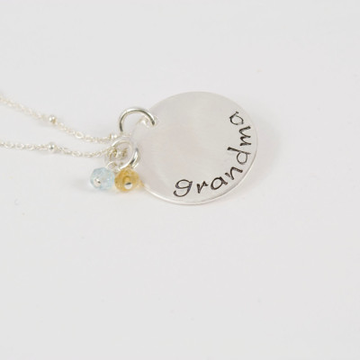 Großmutter Halskette - Großmutter Halskette - Großmutter Geschenk - personifizierte Großmutter Geschenk - Geburtsstein Halskette - Großmutter Geburtsstein Halskette