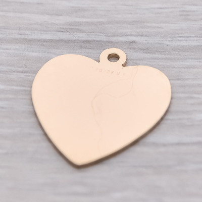 Herz eingraviert Halskette - Gold eingraviert Herz - bezeichnet Namen Halskette - eingravierten Namen Halskette - Herzhalskette - große Herz Anhänger - Herz