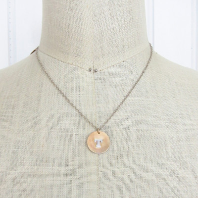 Anfängliche Halskette - Monogramm - personalisierte Schmuck - Gold und Silber Halskette - zwei Frauen Gems