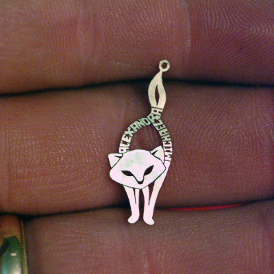 Kitty Katze Silber Collier Namenskette aus Gold 533774007