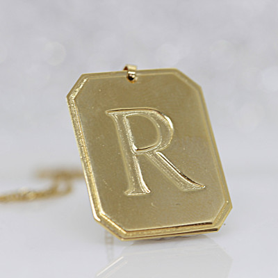 Brief Halskette - Amuletten - Ein Anfangshalskette - Brautjungfern Geschenk - personifizieren Halskette - Alphabet Halskette - Gold - geben Sie bitte Brief Anhänger - 